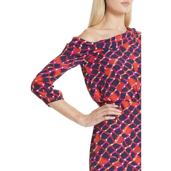 Saloni NWT Off The Shoulder Silk Ruffle Asymmetrical Lexie Dress 2 - Picture 3 of 8